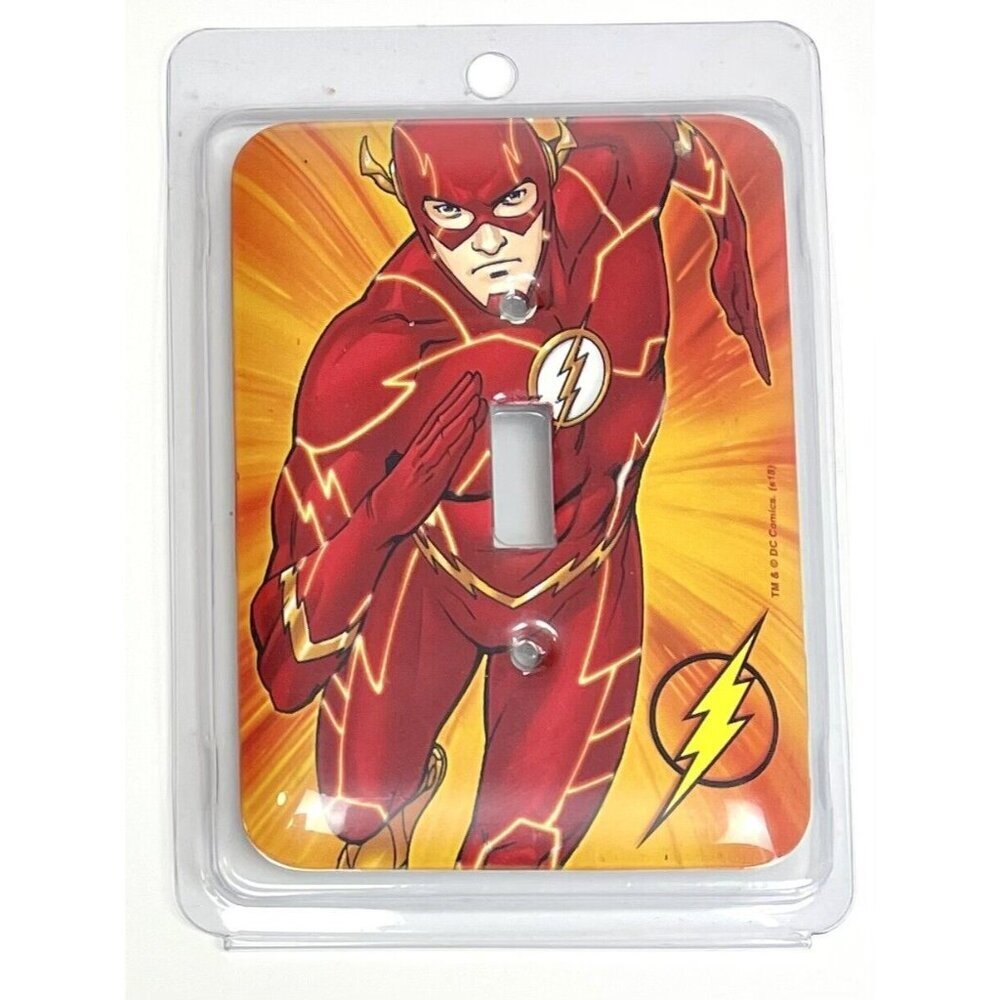 OPEN ROAD Justice League 3.5"x5" FLASH Single LIGHT SWITCH PLATE Cover NIP NEW